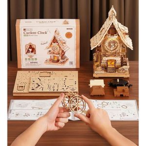 Puzzle 3D En Bois à Assembler - Modèle Phonographe/gramophone, Marque Meimo, 26-99 Pièces, Neuf