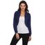 Femmes Gilet Coton Avant Manches Longues Ouvert Bolero Court Haussement Top Chemisier App7330 Bleu Cdiscount Pret A Porter