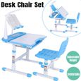 Ensemble de chaise de bureau pour enfants avec bureau pour enfants, réglable en hauteur, Table de travail-VIQ-0