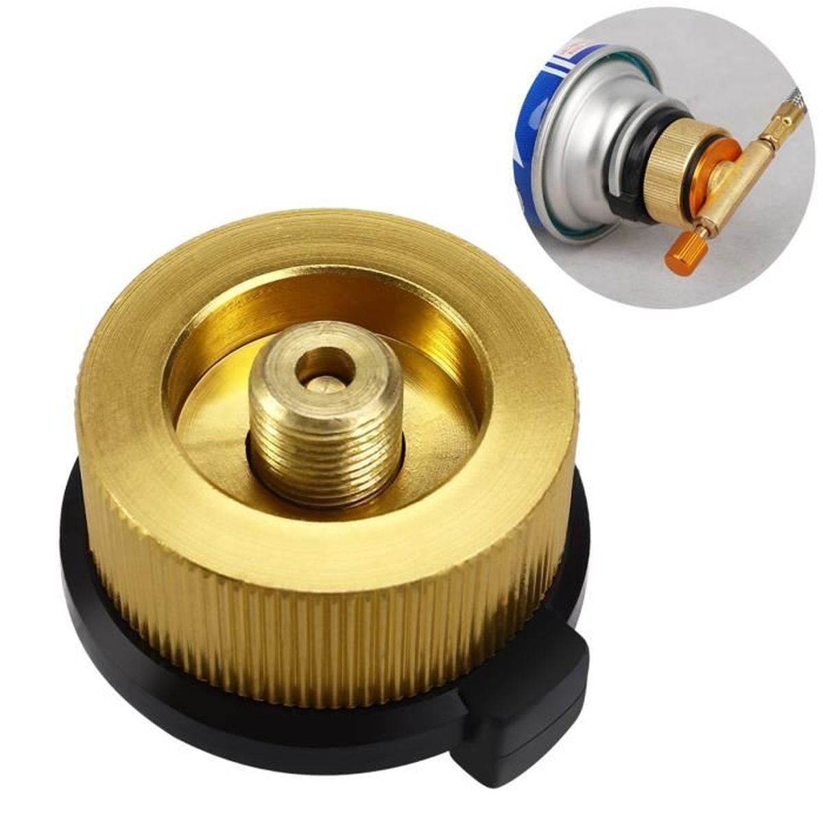 Fishlor Convertisseur de gaz de Camping Adaptateur de t/ête de Conversion de po/êle de Camping pour Foyer de Camping ext/érieur