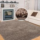 CARPETTEX Tapis Shaggy Flokati poil long uni moelleux et doux pour le salon Couleur: Moka Taille: 120 x 170 cm