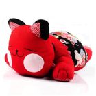 LA CHINEUSE Coussin Rouge - Chat Kawai Japonais