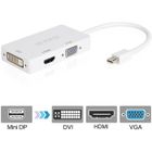 MONDPALAST 3 en 1 Mini DisplayPort vers HDMI DVI VGA DisplayPort Adapter Connecteur Câble Convertisseur vidéo Mini DP pour les Appareils Apple