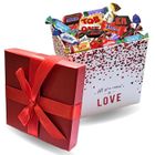 PRO DISTRI Assortiment de 50 bonbons au chocolat Milka, Daim, Célébrations,Toblerone dans une Jolie Boite | Idéal pour la Saint-Valentin