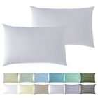 PTIT BASILE Lot x2 Taies d'oreiller 40x60 cm - 100% Coton Bio - Gris - Tissu 57 fils/cm2 sans substances nocives - Bébé Enfant