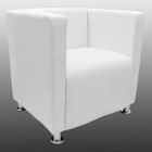 Fauteuil - SALUTUYA - BD6410 - Similicuir - Blanc - 1 place - 71x54x69 cm
