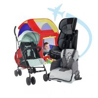Mobiclinic , Pack Voyage et Jeux pour Enfants , Tente pour bébé , Poussette , Chaise haute de voyage , Siège auto