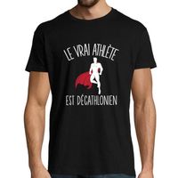 T-shirt Homme Décathlon Désolé Je peux pas Noir Manches courtes Collection Sport Humour