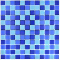 Mosaïque Carrelage Pâte de Verre Bleu Clair Bain Cuisine Wc Mur Mosaikplatte MOS63-0405