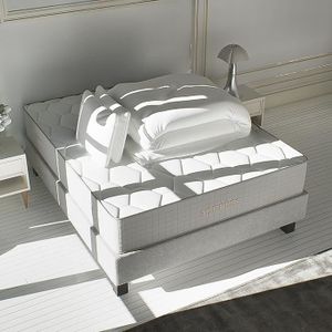 ENSEMBLE LITERIE Pack prêt à dormir Gaia - ADDRESS BEDING - 140x200 - Épaisseur 24cm - Mémoire de Forme
