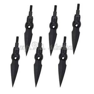 12Pcs Pointes de Flèche 100 Grains en Acier Argent Têtes de Flèche Chasse Cible