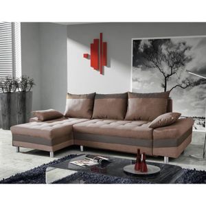 San Diego Taupe Canape D Angle Gauche Convertible Achat