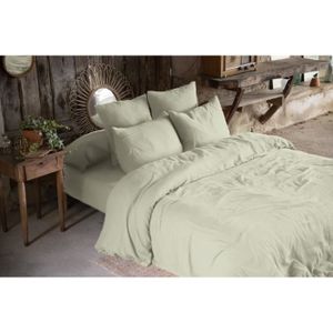 Housse De Couette Gaze De Coton Vert Cdiscount