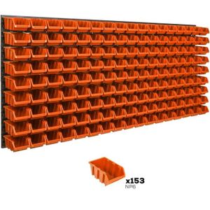 BAC DE RANGEMENT OUTILS Lot de 153 boîtes S bacs a bec orange pour système