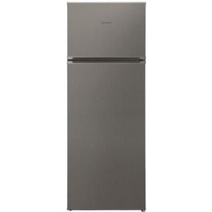 RÉFRIGÉRATEUR CLASSIQUE INDESIT I55TM4110X1 - Réfrigérateur congélateur haut - 213L (171 + 42) - Froid Statique - L 54 cm x H 144 cm - Inox