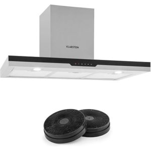 Klarstein Finessa Hotte Murale Aspirante 90cm 635m H 3 Niveaux De Ventilation Design Inox Verre Classe Energetique A Achat Vente Hotte Cdiscount