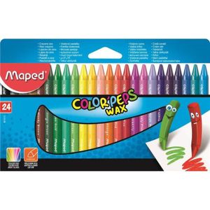 CRAYON DE COULEUR Maped  Cire Crayons Color Peps Wax, 24 Étui en car