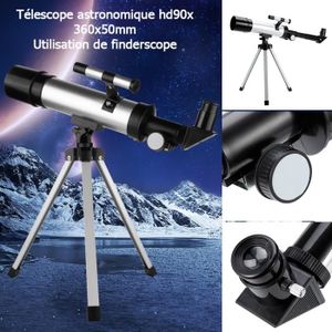 USCAMEL Télescope Astronomique Adulte, Enfants, Débutants, Puissant 167x  Lunette Astronomique Réfracteur avec Adaptateur de Téléphone Trépied  Ajustable, Telescope astronomique Professionnel