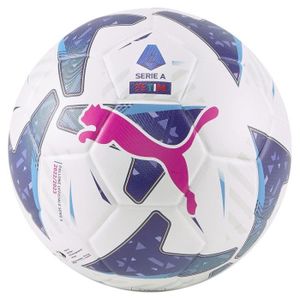 BALLON DE FOOTBALL PUMA Orbita Serie a (qualité FIFA) Ballons de Match Mixte, Blanc-Bleu Brillant-Coucher de Soleil, 5