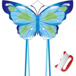 CERF-VOLANT Cerf Volant Papillon Enfant Adulte - SSS - Grande Taille - Couleurs Vives - Facile à Assembler et à Faire Voler