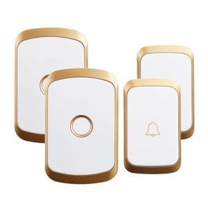 SONNETTE - CARILLON doorbell waterproof wireless,gold 2x2-EU--Sonnette