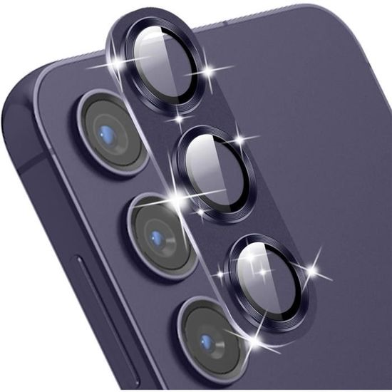 Protecteur Objectif Verre Trempé 9H Pour Fairphone 6 - Anneau Métallique Argenté & Noir - Anti-rayures Et Anti-empreintes - 3