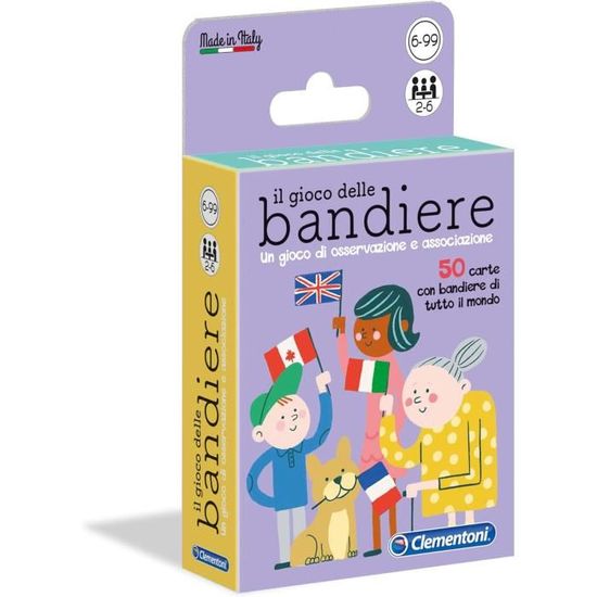 Jeu De Société Clementoni 'Noms, Choses, Ville' - Jeu De Cartes Rapide - 2 à 6 Joueurs - Dès 7 Ans - Fabriqué En Italie
