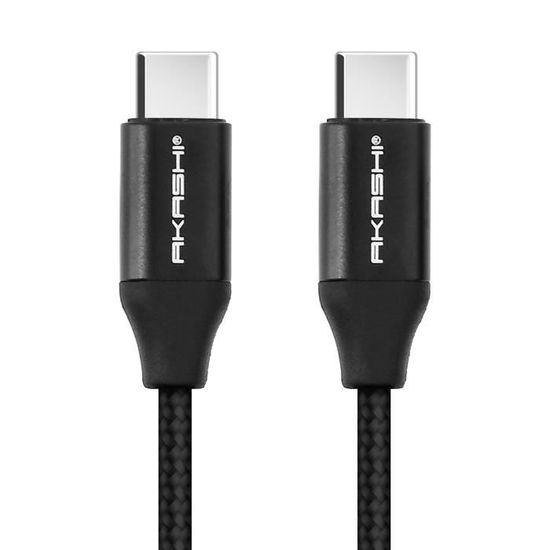 Câble USB-C 7A USLION - Charge Rapide, Transfert De Données - Nylon Tressé Robuste - Noir - Neuf