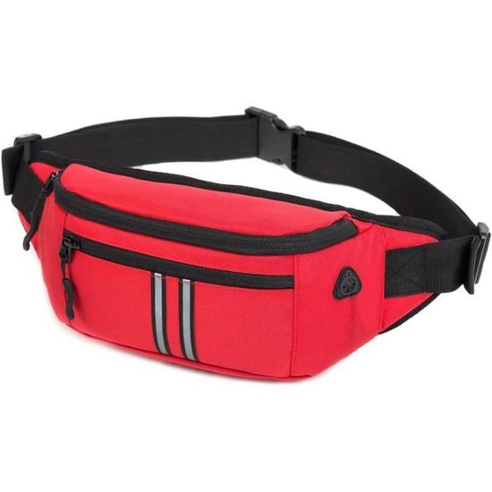 Sac Banane De Course étanche - 3 Poches, Réglable 61-116 Cm, Bandes Réfléchissantes, Pour Running, Gym, Randonnée