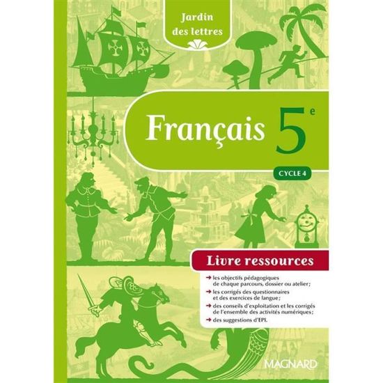Livre Jardin Des Lettres Francais Cycle 4 5eme Livre Ressources Achat Vente Livre Parution Pas Cher Cdiscount