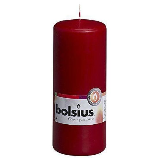 Bolsius 103607232244 Bougie en cire de paraffine Rouge vin