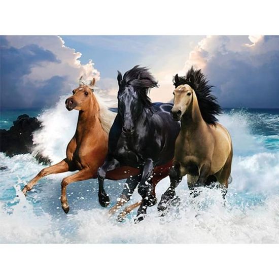 DCIDBEI Square Diamond Painting Cavalli 40x50 cm Painting Diamond 5D Cavalli Diamond Painting Cavallo Puzzle Diamond Cavallo Puzzle Diamond Painting