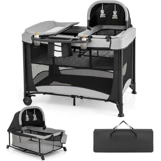 Berceau Bébé Pliable Et Portable - Léger, Avec Filet Respirant, Idéal Voyages Et Siestes - 3