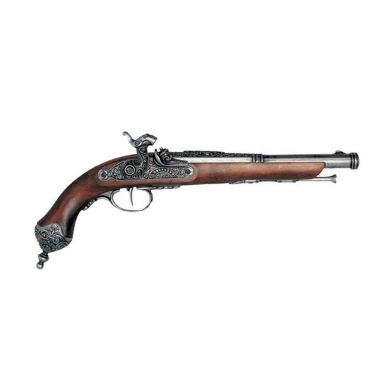 Réplique Pistolet à Percussion De Brescia Italie Année 1825 38 Cm Non Fonctionnel Pour La Décoration