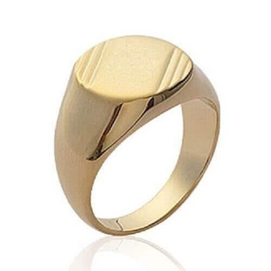 Bague Anneau En Acier Inoxydable Plaqué Or - Taille 54 (USA 7), Mixte, Neuve Avec étiquette