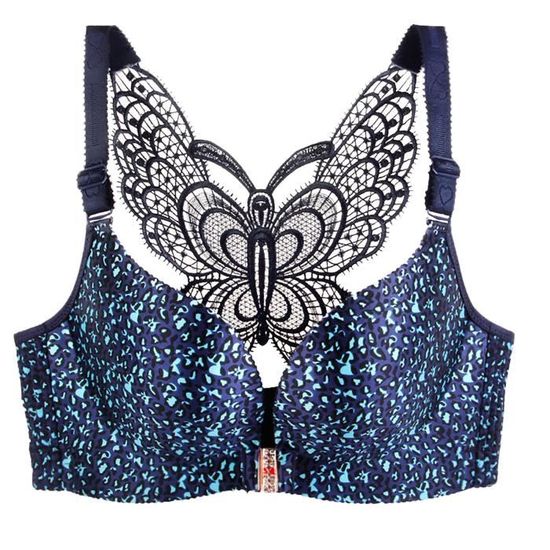 Soutien-gorge Push-up Leopard Bleu - Bonnets B Du 80B Au 95B, Neuf Avec étiquettes