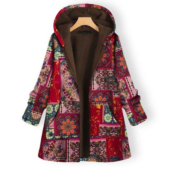 Manteau D'hiver Femme Caban Mi-cuisse à Capuche - Toggle Duffle Coat - 100% Polyester