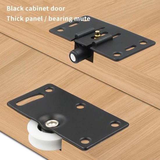 Roulettes Pour Porte Coulissante Ancienne En Bois - Kit Roues Supérieures Et Inférieures, En Nylon/plastique/fer - Pour Armoire, Dressing, Porte Coulissante Traditionnelle