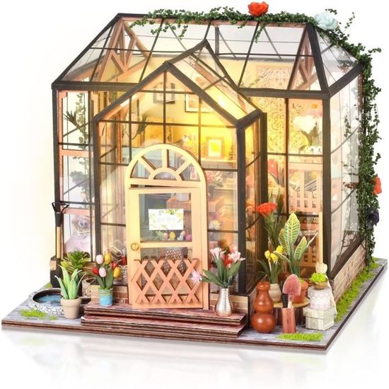 Kit DIY Book Nook – Mini Maison De Sorcière à Construire, Loisir Créatif Pour Adultes, Décoration Avec Lumières LED - 4