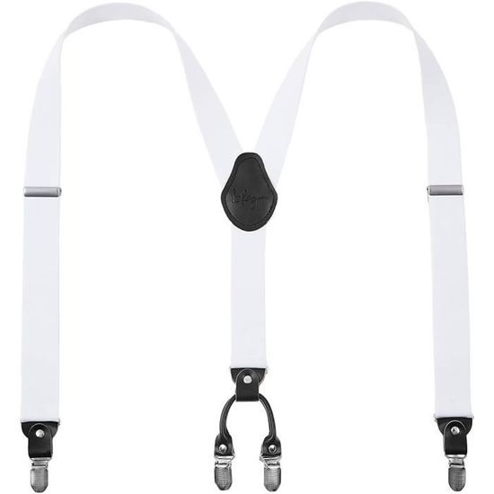 JEMYGINS Bretelles De Noël, Pour Homme, En Soie, 3,5 Cm, En Forme De Y Et Longueur Réglable, Avec 6 Clips Solides, Cravate, Nœud Papillon, Mouchoir, Dans Une Boîte Cadeau, M