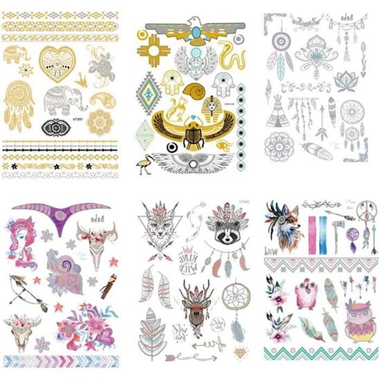 Yazhiji 70 Feuilles De Tatouage Temporaire Etanche Pour Filles Garçons