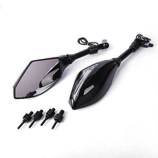 Rétroviseur droit Far homologué CE avec clignotant LED pour moto