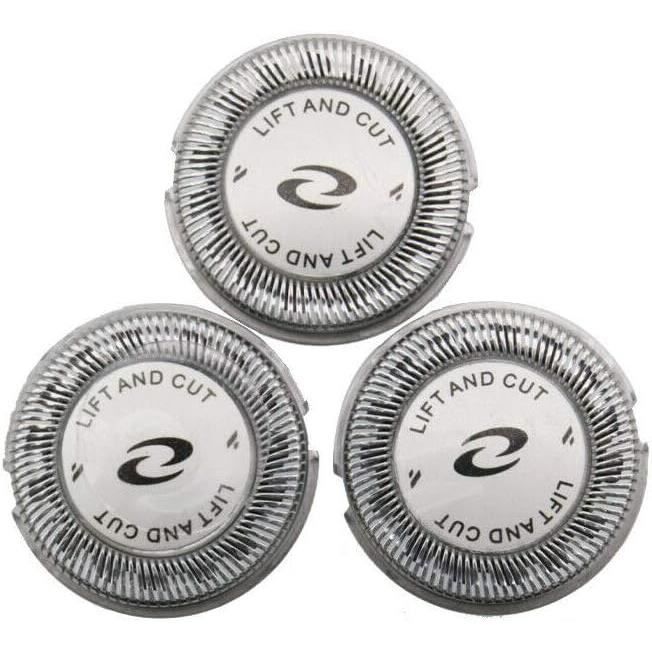 3 Têtes De Rasoir Pour Philips HQ7390 PT710 Etc. - Acier Inox - Neuves