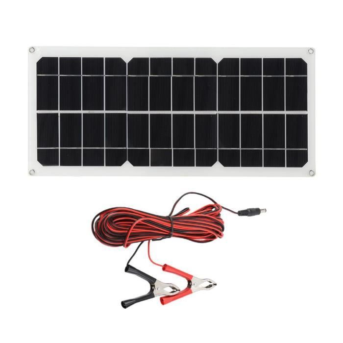 10W panneau solaire flexible +4 m clip câble de charge de la batterie pour camping car caravane- CWU