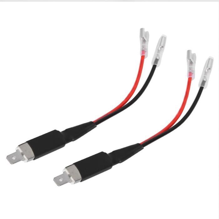 Eiffel Ligne de câblage de conversion pour ampoules de phares DHI, 2pcs H1 LED Adaptateur de support de câblage en plastique