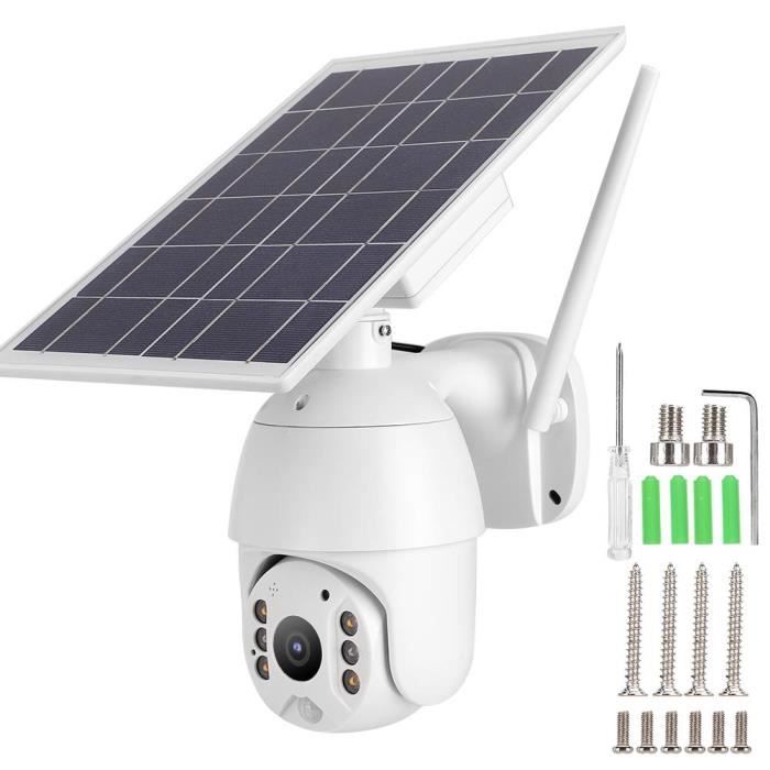 Caméra IP étanche extérieure avec panneau solaire-YIN