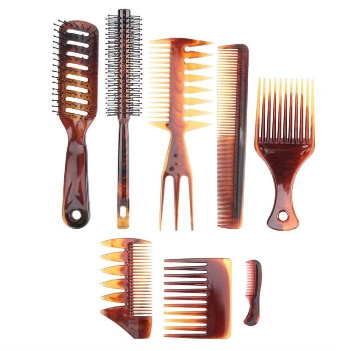 Eiffel 8Pcs Peigne De Massage Du Cuir Chevelu Démêlage Anti-Statique Style Peigne À Cheveux(8Pcs - Set)