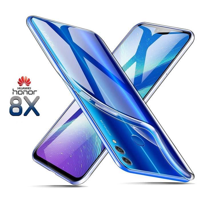 Coque Huawei Honor 8X Transparent en Silicone (TPU) Protection Arrière, Rigide, Souple Fin Honor 8X