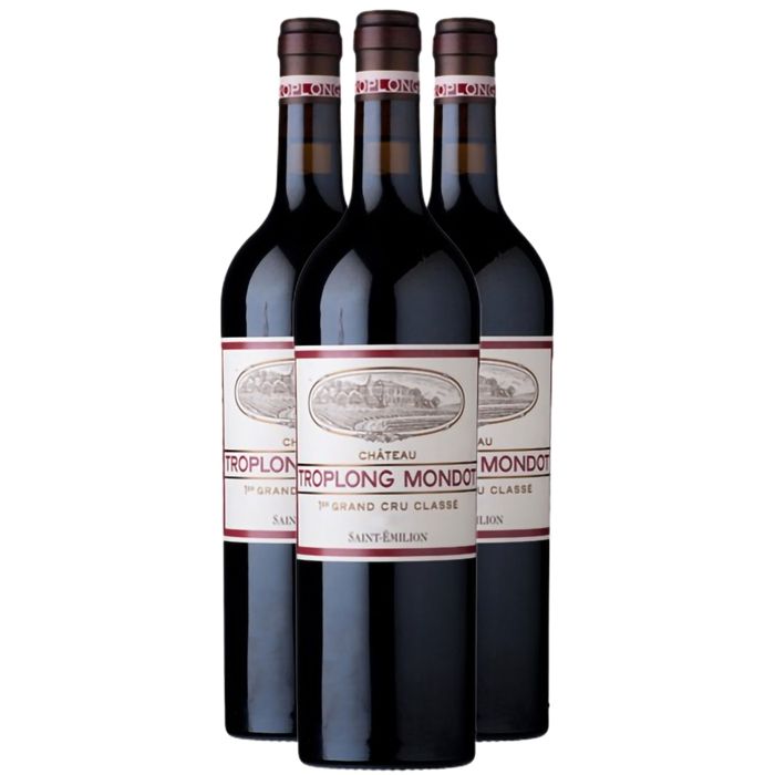 Château Troplong Mondot Saint-Emilion 1er Grand Cru Classé B Rouge 2015 - Lot de 3x75cl - Vin AOC Rouge de Bordeaux