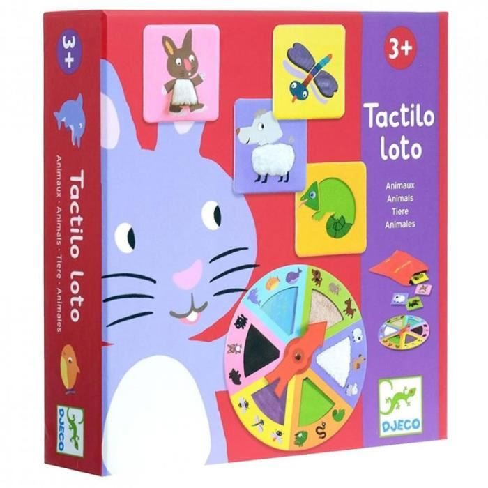 Loto tactile enfant jeu loto Animaux jeu éducatif Djeco 3 ans +